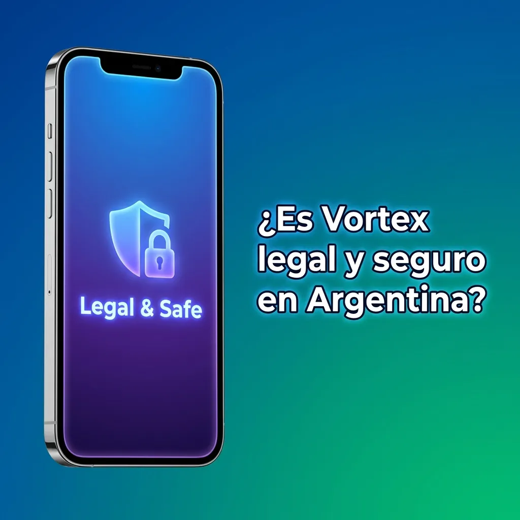 Vortex game interface showing legal casino certification badges and security features for Argentine players