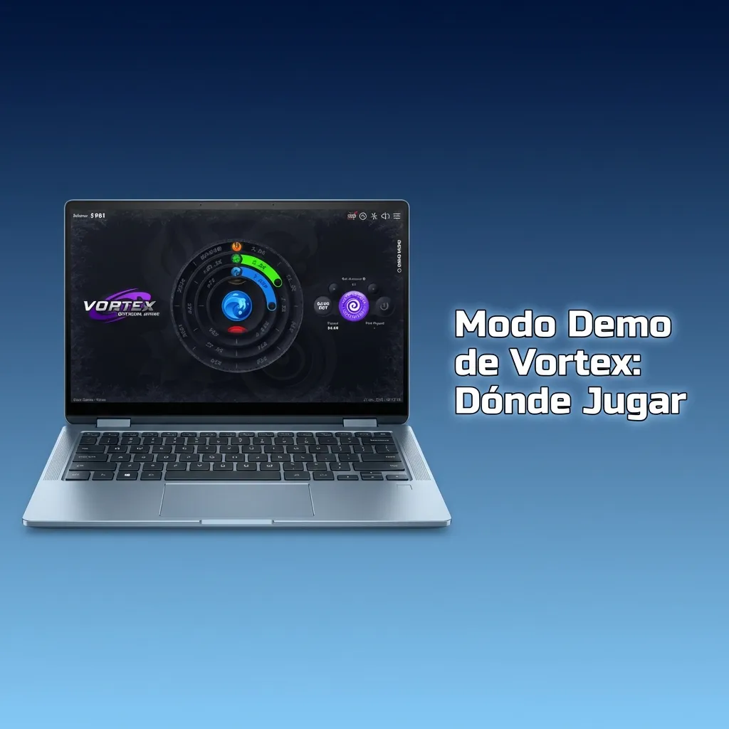 Pantalla del modo demo de Vortex mostrando opciones para jugar gratis sin registro en casinos en línea