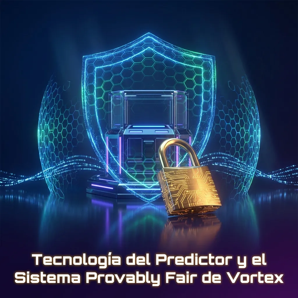 Diagram showing Provably Fair cryptographic system with hash generation in Vortex casino game technology
