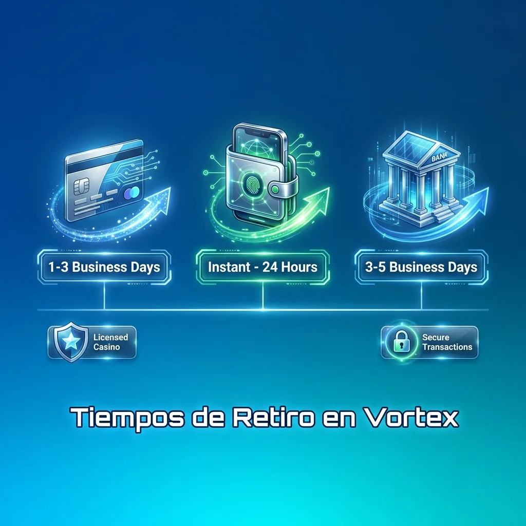 Vortex casino withdrawal times comparison chart showing digital wallets, bank transfers, and cryptocurrency options