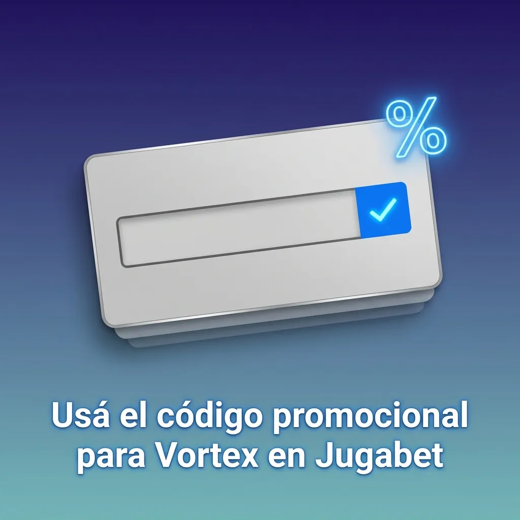 Usuario ingresando código promocional VORTEX200 en Jugabet para obtener bonificación en el juego Vortex