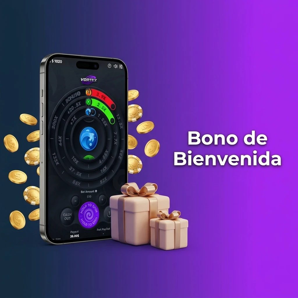 Bono de bienvenida en casino online con porcentaje de match y giros gratis para nuevos jugadores en Vortex